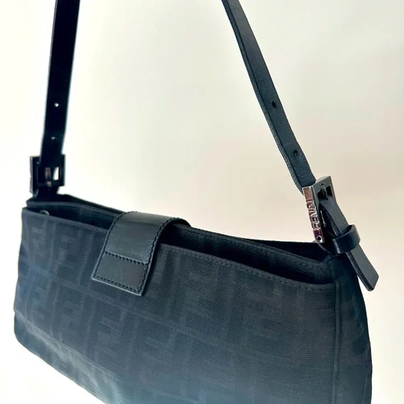 SOLD‼️Fendi Vintage Baguette Shoulder Bag Black - Picture 4 of 12